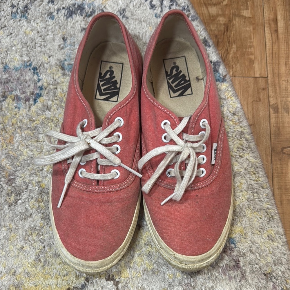 Vans Red Canvas Sneakers